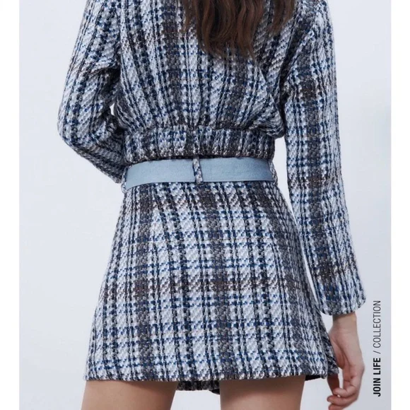 ZARA 💙 Tweed Top & Skirt Set - Picture 5 of 16